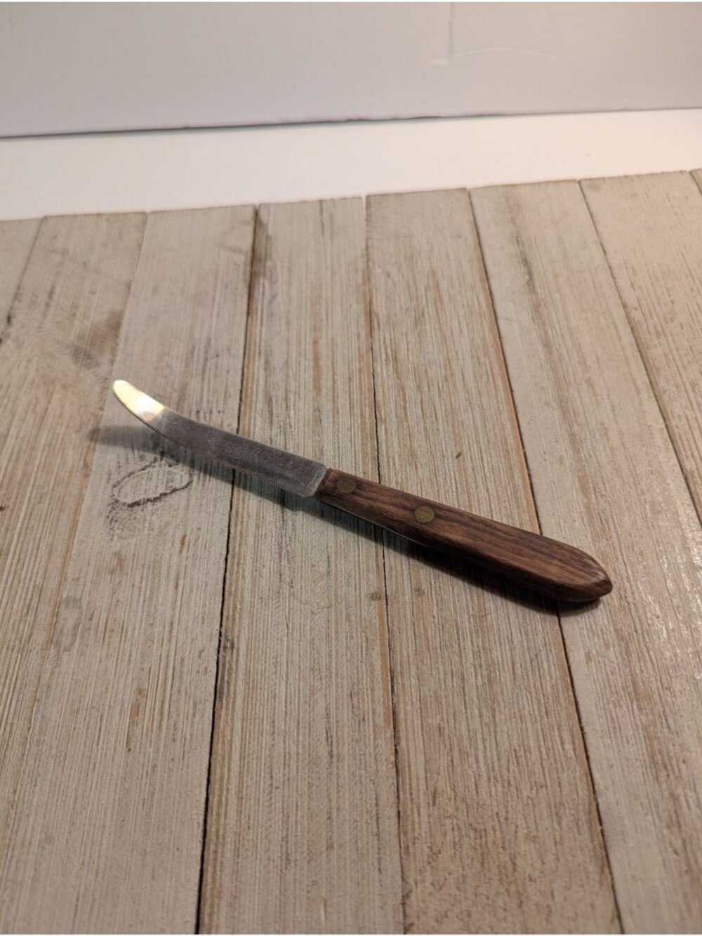 Vintage Forgecraft Stainless Grapefruit Knife Wood Handle Fruit